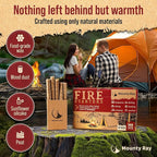 100 pcs Fire Starters for Campfires - Natural Fire Starters Sticks - Water Resistant & Odorless - All-Weather Charcoal Starter - for Indoor and Outdoor Use
