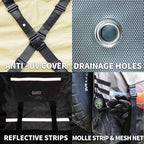 ALL-TOP Spare Tire Trash Bag, Heavy Duty Truck Tailgate Trash Bag, Cargo Storage Bag for Jeep, Truck, SUV or Car, Fit up to 40'' Tire (Carbon Black)