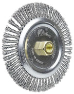 Weiler 09000 Roughneck 7" Root Pass Weld Cleaning Brush, .020" Steel Wire Fill, 5/8"-11 Unc Nut, Made in the USA, 56 Knots