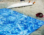 Quick Dry Towel Extra Extra Large 72x72 Inch - Microfiber Beach Towel - Perfect for Beach, Travel, Swimming, Pool, Yoga, Hiking, Camping - Lightweight, Fast Drying, Compact for Adults (Blue Wonder)