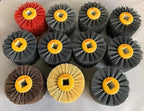 Abrasive Nylon Drawing Wheel Drum Burnishing Brush for Wooden Polishing 1 Pack (60 Grit Black)