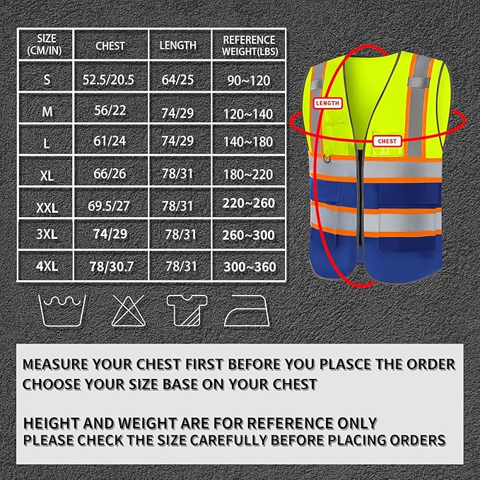 BeautyWill Custom Logo 10/20 Pack Safety Vest Class2 High Visibility Vest with Pockets Breathable Construction Vest Bulk
