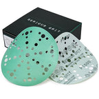6-Inch 49-Hole 1500 Grit Sanding Discs - Heavy-Duty Hook & Loop Film Discs - Sandpaper for Random Orbital Sanders - 50 Pack Box