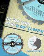 KEENTECH 7-1/4 Inch Woodworking Circular Saw Blade 24T 3-Pack, Tungsten Carbide Tipped, ATAF Grind, 5/8 Inch Arbor Hole with Diamond Cutout