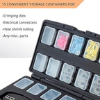 Wirefy Storage Container for 8.7" Crimping Tool and Quick Change Crimping Dies - 15 Slots for Individual Crimping Dies