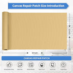 KING MOUNTAIN Canvas Repair Tape,Outdoor Gear Patch, 12×60 Inches,Waterproof,Self-Adhesive for Repairing Boat Covers,Sun Shades,Sofas,Tents,Lounge Chairs,Awnings (Beige-1)