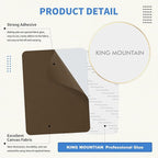 KING MOUNTAIN Canvas Repair Patch 9 x11 Inch 2 Pcs Self-Adhesive Waterproof Fabric Patch for Sofas, Tents, Furniture,Tote Bags, Car Seats (Dark Brown)