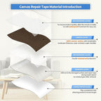 KING MOUNTAIN Canvas Repair Tape,Outdoor Gear Patch, 4×63 Inches,Waterproof,Self-Adhesive for Repairing Boat Covers,Sun Shades,Sofas,Tents,Lounge Chairs,Awnings (Dark Brown)