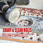 1-9/16 Inch Diamond Hole Saw with Pilot Drill Bit, 1-9/16" Serrated Brazing Tile Hole Saw Diamond Core Drill Bits with Guiding Bit for Ceramic Porcelain Tile Glass Stone Granite Marble