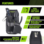 AWP Tool Pouch, Electrician Tool Pouch, Premium, Professional Multi-Pocket Organizer