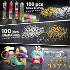 LEOBRO Hand Drill, Pin Vise with Drill Bits, Drill Press Vise, Keychain Making Kit, Jewelry Making Supplies, for Crafts