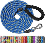 NTR Heavy Duty Dog Leash,15FT Long Rope Lead for Training with Swivel Lockable Hook,Reflective Threads and Comfortable Handle, Dog Lead for Walking,Hunting,Camping for Medium and Large Dogs