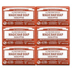 Dr. Bronner's Pure-Castile Magic Soap Bars (Eucalyptus, 5 oz, 6-Pack)- Made with Regenerative Organic Certified Oils for Face, Body & Hair - Gentle, Vegan- Bar Soaps for Men & Women