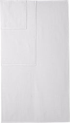 Amazon Basics 100% Cotton Soft Quick-Dry Bath Towel Set, 8-Piece, White, 10" x 7"