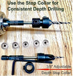 FTG USA Countersink Drill Bit Set for Wood with Tapered Drill Bit 3 Pc #8 (11/64")