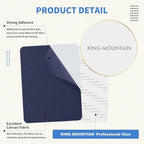 KING MOUNTAIN Canvas Repair Patch 9 x11 Inch 2 Pcs Self-Adhesive Waterproof Fabric Patch for Sofas, Tents, Furniture,Tote Bags, Car Seats (Dark Blue)