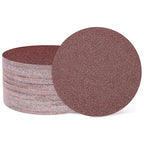 HARFINGTON 50 Pcs 6 Inch Sanding Disc 36 Grit Hook and Loop Sandpaper Random Orbital Sander Pads for Woodworking Automotive Metal Polishing