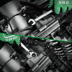 SK Flex-Head Ratcheting Wrench Set, Combination Wrench Set, 13-Piece, SAE 1/4" to 1", 72-Tooth, Premium CR-V Construction, with Rack Organizer