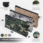 COREFLEX Premium Tool Pouch Zipper Bag, Small Tool Bag, Multipurpose Storage pouch, Heavy duty Flat Bottom Tool bag with YKK Zipper (3 pack Large Camouflage)