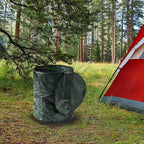 Wakeman 29.5-Gallon Pop up Outdoor Garbage Can Set - Set of 2 Collapsible Trash Cans for Parties, Yard Waste, or Laundry - Camping Accessories