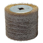 120x100mm Copper Plated Steel Wire Brush Wheel Surface Conditioning Tool 4.7" x 4" with 3/4" Quad Keyway for Surface Finishing of Stainless Steel, Aluminum, Metal and Wood (0.15 Wire)