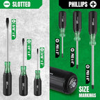 SK 6-Piece Acetate Screwdriver Set, S2 Steel, 3 Slotted & 3 Phillips Screwdrivers, SureGrip Handle