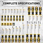 HORUSDY 140-Piece Magnetic Screwdriver Set with Plastic Racking, Includes SAE & Metric Hex Keys, Precision Screwdriver and Magnetizer Demagnetizer DIY Tools for Men Tools Gift