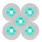 Rock Slab Grinding Disc - 5 inch Glass Cutter Disc(5pcs), Granite Cutting Blade, Diamond Grinder Wheel for Rock Slab, Stone, Tile, Marble, Granite, Glass Diamond Saw Blades