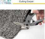 10" Heavy Duty Scissors - Carpet Cutter, Industrial Multipurpose for Cardboard, Leather, Pruning, Gardening - Professional Soft Grip Stainless Steel (Black)