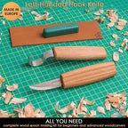 BeaverCraft S01L Wood Spoon Carving Knives Set Spoon Making Tools Kit Whittling Knife Hook Knife Left-Handed Bowl Cup Kuksa for Beginners Woodworking Professional Left Handed Wood Carving Kit