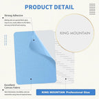 KING MOUNTAIN Canvas Repair Patch 9 x11 Inch 2 Pcs Self-Adhesive Waterproof Fabric Patch for Sofas, Tents, Furniture,Tote Bags, Car Seats (Blue)