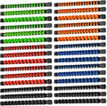 ALOANES 30 PC ABS Socket Organizer, 1/2 inch, 3/8 inch and 1/4 inch Drive Socket Rail Holders, Heavy Duty Socket Racks, Black Rails with 5 Color Clips