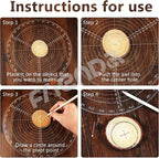 Frienda 300 mm/ 12 Inch Round Center Finder Compass Lathe Centering Tool Circle Gauge for Drawing Circles, Lathe Work and Woodturners, Round Template Clear Acrylic Drawing Circles Diameter