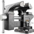 6-Inch Bench Vise Heavy duty Vice for Workbench, Utility Combination Pipe Table Vise Forged Steel Construction and Swivel Base