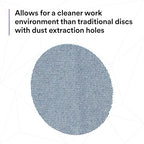 3M Xtract Net Disc 310W, 80+, 5 in, Die 500X, Pack of 50 Hook and Loop Sanding Discs, Virtually Dust-Free, Value Option for Metal, Wood, Composites, Stock Removal, and Fine Finishing