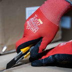 linconson 12 Pack Safety Performance Series Construction Mechanics Wrinkle Latex Work Gloves