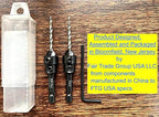 FTG USA Countersink Drill Bit Set 2 Pc #6 (9/64") Wood Countersink Drill Bit, Pro Pack Countersink Set, Tapered Countersink Bit, Stop Collar, Hex Wrench, Woodworking Countersink Drill Bits