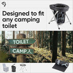 Green Elephant Portable Camping Toilet Bags – Compostable Potty Bags for Portable Toilet, Wag Bag Human Waste Kit, Fits 5-Gallon Buckets, Biodegradable Outdoor Waste Solution, 15 Count, 8 Gal