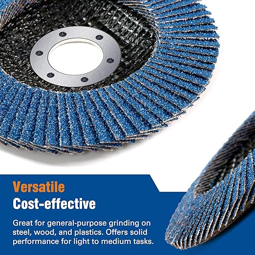 20 Pack Zirconia Flap Discs 4 1/2 for Angle Grinder 60 Grit 7/8” Arbor Flapper Wheel for Rust Removal, Sanding and Finishing, T29