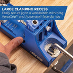 Kreg K4 Pocket Hole Jig - Adjustable, Versatile Jig for Strong Joints - Create Perfect, Rock-Solid Joints - Easily Adjustable Drill Guides - For Materials 1/2" to 1 1/2" Thick