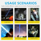 USB-C Rechargeable Tactical Flashlight 10000 High Lumens, XHP360 70W Super Bright LED Flash Lights with Zoomable & 1600ft Beam, Long Lasting Powered Handheld Flashlight for Home, Emergencies, Camping