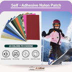 Azobur 2-Pack Nylon Repair Patches Self Adhesive Vinyl Outdoor Camping Gear Repair Kit,Waterproof Fabric Repair Patches for Down Jacket, Tent, Sleeping Bag （10X20cm)