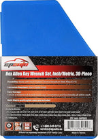 EPAuto Allen Key Set Hex Key Wrench Set, 30-Pieces (0.028-3/8 inch,0.7-10mm)
