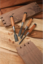 Ioroi 4-Piece Japanese Bench Chisel Set - 6 mm, 12 mm, 18 mm, 24 mm - High Carbon Steel Blade - Wood Handle - Wood Chisels