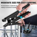 DURATECH 8-inch Zip Tie Tool, Ergonomic Cable Tie Gun for Fastening and Cutting Plastic or Nylon, Tensioning and Cutting Tool for Cable Management