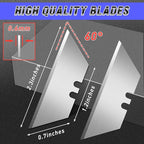 4 Pack Folding Utility Knife with Extra 10Pcs Blades, Box Cutters for Home, Office, Warehouse, Durable Razor Knife, Box Knife, Box Opener, Small Box Cutter with Clip, Navajas de Trabajo