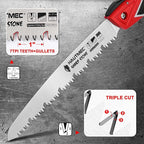 HAUTMEC 9" Pruning Hand saw, Pro Folding Saw of Sharp Stone Serie, SK5 Blade, Precision Hardened Triple-cut Teeth, Deep Gullets for Swift Chip HT0304
