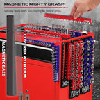 Magnetic Socket Holder Organizer Set: 6-Piece Detachable 1/2 3/8 1/4 Drive Sockets Storage Tray Magnetic Socket Organizer Tool Box Drawer Tool Box Organizers Storage Metric SAE (Sockets Not Included)