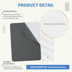 KING MOUNTAIN Canvas Repair Patch 9 x11 Inch 4 Pcs Self-Adhesive Waterproof Fabric Patch for Sofas, Tents, Furniture,Tote Bags, Car Seats (Dark Grey 2.0)
