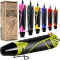 Heat Gun for Crafting, Mini Dual Temp Hot Air Gun Tool for Epoxy Resin, Shrink Wrapping, Vinyl Wrap, Embossing, Electronics, Candle Making, Sublimation, Phone Repair & DIY (Green/Black)